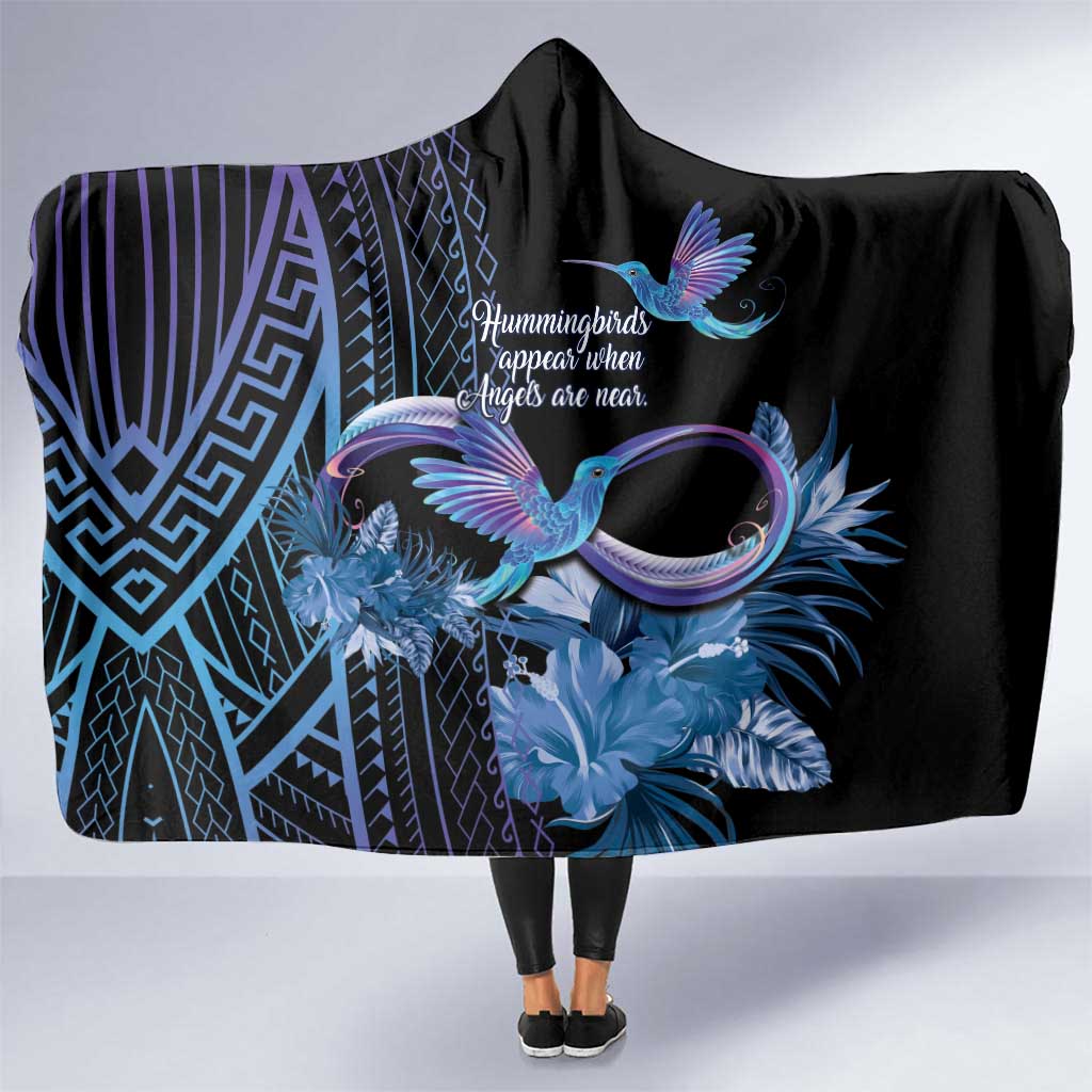 Polynesian Memorial Hooded Blanket Hummingbirds Appear When Angels Are Near LT14