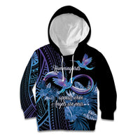 Polynesian Memorial Kid Hoodie Hummingbirds Appear When Angels Are Near LT14