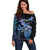 Polynesian Memorial Off Shoulder Sweater Hummingbirds Appear When Angels Are Near LT14