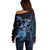 Polynesian Memorial Off Shoulder Sweater Hummingbirds Appear When Angels Are Near LT14