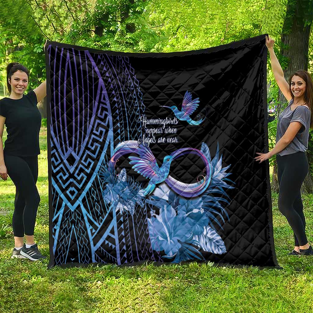 Polynesian Memorial Quilt Hummingbirds Appear When Angels Are Near LT14 - Polynesian Pride