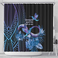 Polynesian Memorial Shower Curtain Hummingbirds Appear When Angels Are Near LT14 - Polynesian Pride