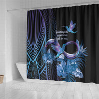 Polynesian Memorial Shower Curtain Hummingbirds Appear When Angels Are Near LT14 - Polynesian Pride