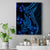 Blue Polynesia Shark Tattoo Canvas Wall Art With Polynesian Plumeria LT14 Blue - Polynesian Pride