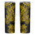 Gold Polynesia Shark Tattoo Skinny Tumbler With Polynesian Plumeria