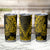 Gold Polynesia Shark Tattoo Tumbler Cup With Polynesian Plumeria