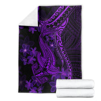 Purple Polynesia Shark Tattoo Blanket With Polynesian Plumeria LT14 - Polynesian Pride