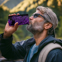 Purple Polynesia Shark Tattoo 4 in 1 Can Cooler Tumbler With Polynesian Plumeria