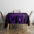 Purple Polynesia Shark Tattoo Tablecloth With Polynesian Plumeria LT14 - Polynesian Pride