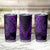 Purple Polynesia Shark Tattoo Tumbler Cup With Polynesian Plumeria