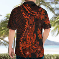 Red Polynesia Hawaiian Shirt Shark Tattoo With Polynesian Plumeria LT14 - Polynesian Pride