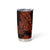 Red Polynesia Tumbler Cup Shark Tattoo With Polynesian Plumeria