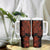 Red Polynesia Tumbler With Handle Shark Tattoo With Polynesian Plumeria