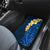 Blue Polynesia Car Mats Plumeria Tropical Leaves With Galaxy Polynesian Art LT14 - Polynesian Pride