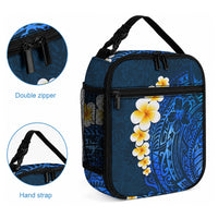 Blue Tropical Plumeria With Galaxy Polynesian Art Lunch Bag