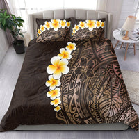 Brown Polynesia Bedding Set Plumeria Tropical Leaves With Galaxy Polynesian Art LT14 - Polynesian Pride