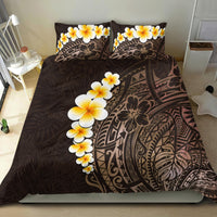 Brown Polynesia Bedding Set Plumeria Tropical Leaves With Galaxy Polynesian Art LT14 - Polynesian Pride