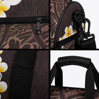 Brown Tropical Plumeria With Galaxy Polynesian Art Duffle Bag