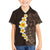 Brown Polynesia Kid Hawaiian Shirt Plumeria Tropical Leaves With Galaxy Polynesian Art LT14 Kid Brown - Polynesian Pride