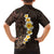 Brown Polynesia Kid Hawaiian Shirt Plumeria Tropical Leaves With Galaxy Polynesian Art LT14 - Polynesian Pride