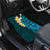 Turquosie Polynesia Car Mats Plumeria Tropical Leaves With Galaxy Polynesian Art LT14 - Polynesian Pride