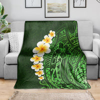 Green Polynesia Blanket Plumeria Tropical Leaves With Galaxy Polynesian Art LT14 - Polynesian Pride