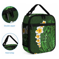 Green Tropical Plumeria With Galaxy Polynesian Art Lunch Bag