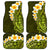 Lime Green Tropical Plumeria With Galaxy Polynesian Art Car Mats LT14 Lime Green - Polynesian Pride