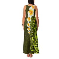 Lime Green Tropical Plumeria With Galaxy Polynesian Art Family Matching Tank Maxi Dress and Hawaiian Shirt LT14 - Polynesian Pride