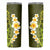 Lime Green Tropical Plumeria With Galaxy Polynesian Art Skinny Tumbler