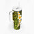 Lime Green Tropical Plumeria With Galaxy Polynesian Art Tumbler With Handle