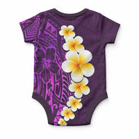 Purple Tropical Plumeria With Galaxy Polynesian Art Baby Onesie