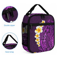 Purple Tropical Plumeria With Galaxy Polynesian Art Lunch Bag