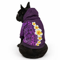 Purple Tropical Plumeria With Galaxy Polynesian Art Pet Hoodie