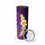 Purple Tropical Plumeria With Galaxy Polynesian Art Skinny Tumbler