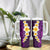 Purple Tropical Plumeria With Galaxy Polynesian Art Tumbler With Handle