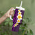 Purple Tropical Plumeria With Galaxy Polynesian Art Tumbler With Handle