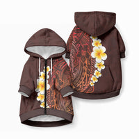 Red Tropical Plumeria With Galaxy Polynesian Art Pet Hoodie