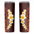 Red Tropical Plumeria With Galaxy Polynesian Art Skinny Tumbler