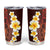 Red Tropical Plumeria With Galaxy Polynesian Art Tumbler Cup