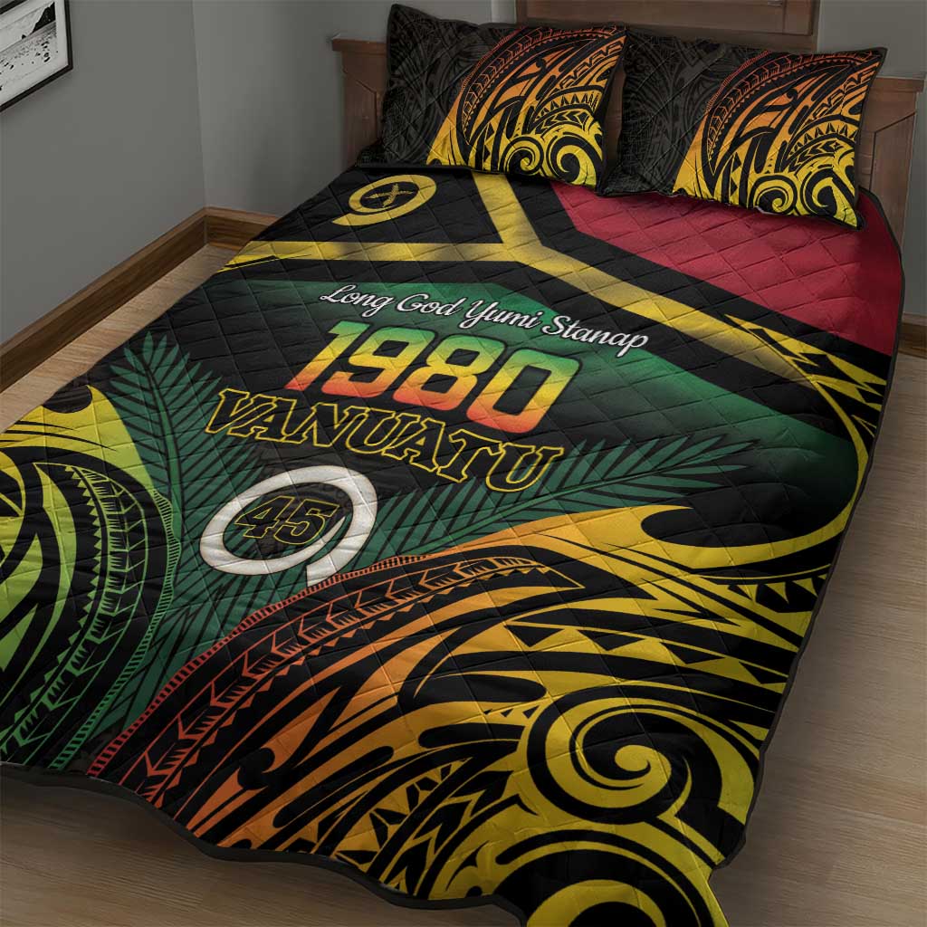 Vanuatu 1980 Quilt Bed Set Hapi 45 Yia Indipendens Anivesari