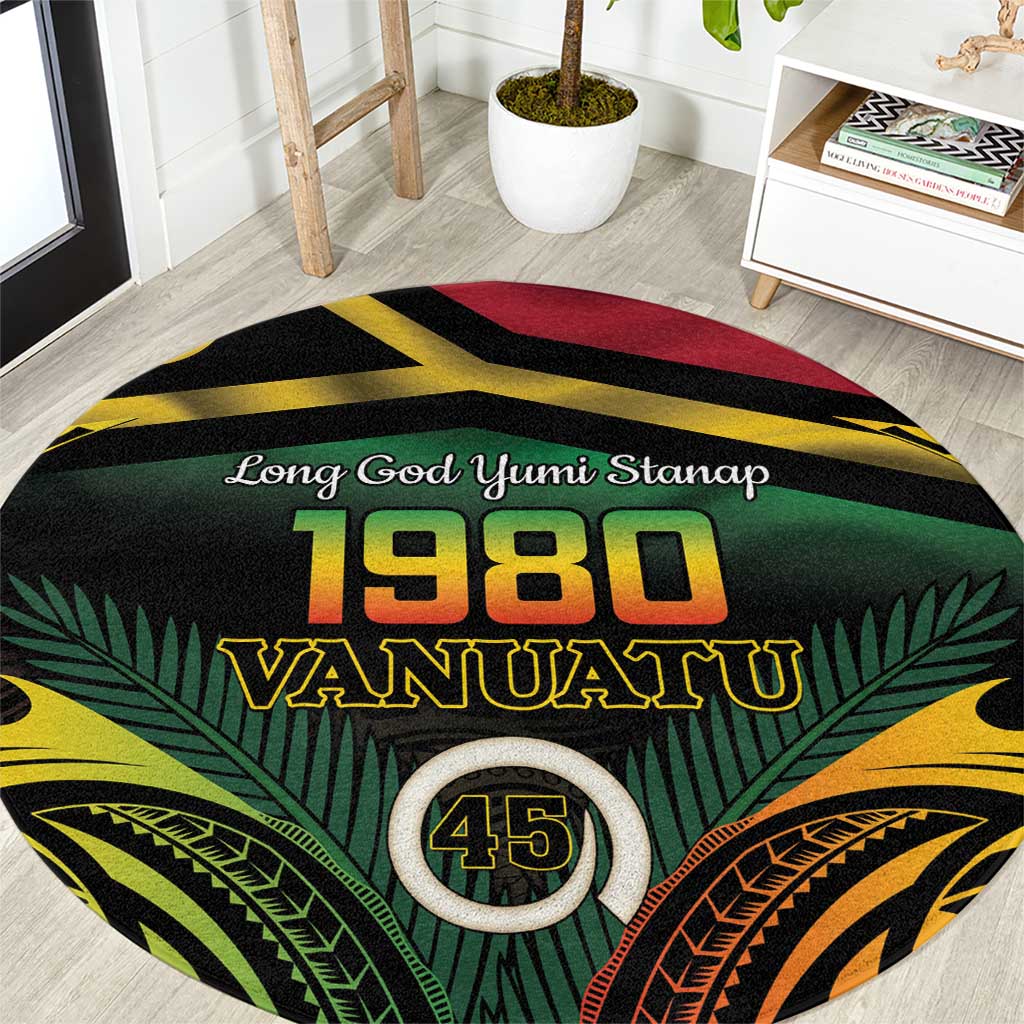 Vanuatu 1980 Round Carpet Hapi 45 Yia Indipendens Anivesari
