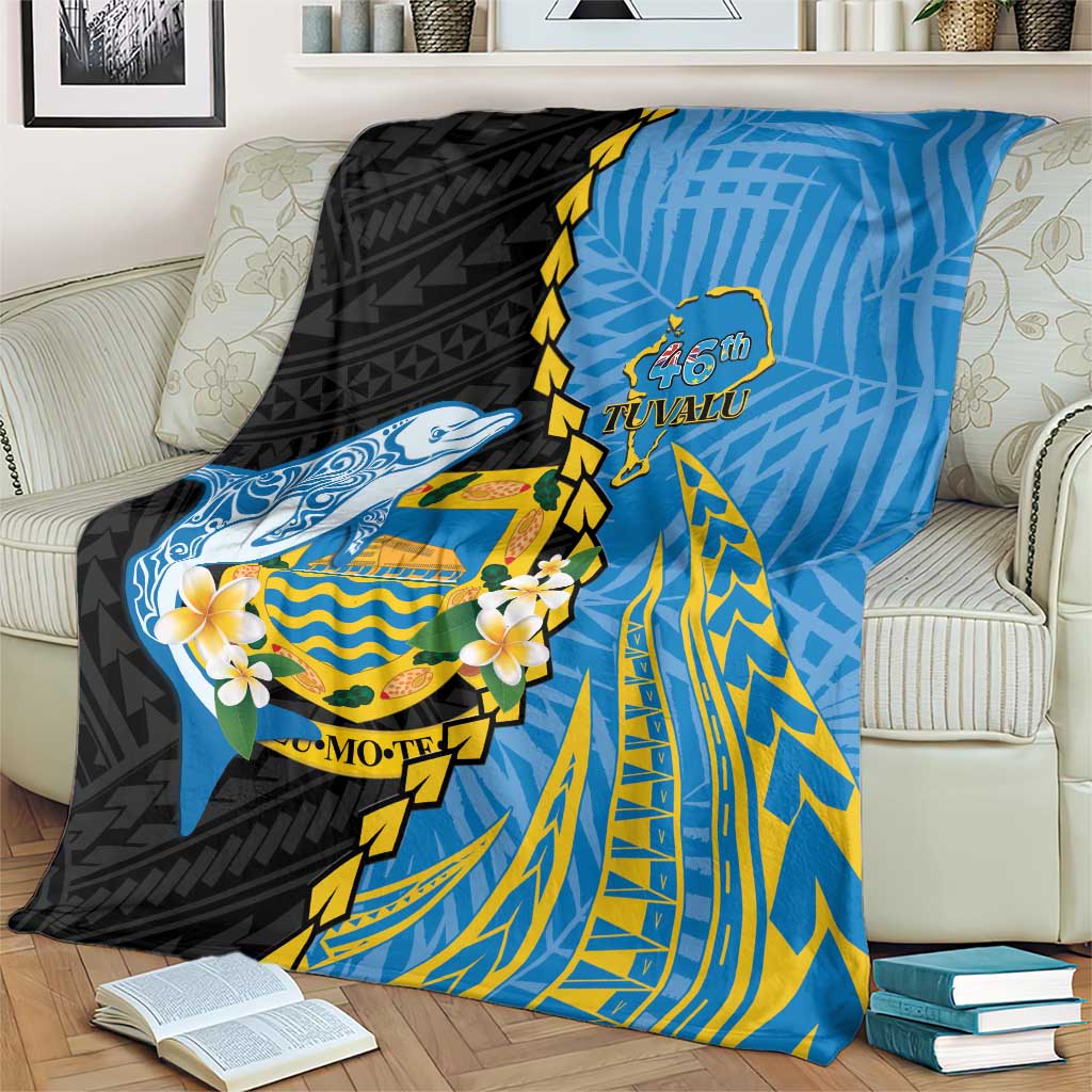 Tuvalu Independence Day Blanket Manuia te tutokotasi o Tuvaluan Dolphin Tattoo