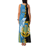 Tuvalu Independence Day Family Matching Tank Maxi Dress and Hawaiian Shirt Manuia te tutokotasi o Tuvaluan Dolphin Tattoo LT14 - Polynesian Pride