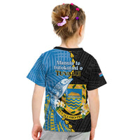 Tuvalu Independence Day Kid T Shirt Manuia te tutokotasi o Tuvaluan Dolphin Tattoo LT14 - Polynesian Pride
