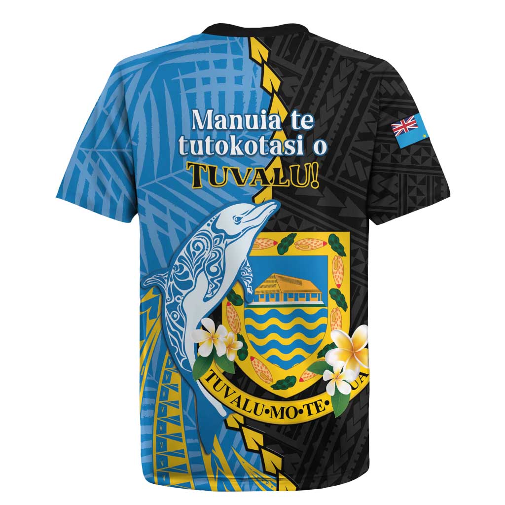 Tuvalu Independence Day Rugby Jersey Manuia te tutokotasi o Tuvaluan Dolphin Tattoo