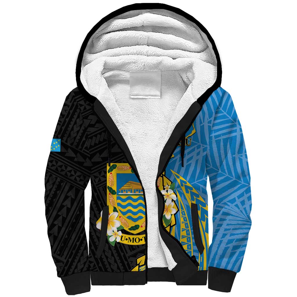 Tuvalu Independence Day Sherpa Hoodie Manuia te tutokotasi o Tuvaluan Dolphin Tattoo