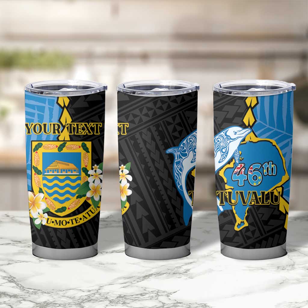 Tuvalu Independence Day Tumbler Cup Manuia te tutokotasi o Tuvaluan Dolphin Tattoo