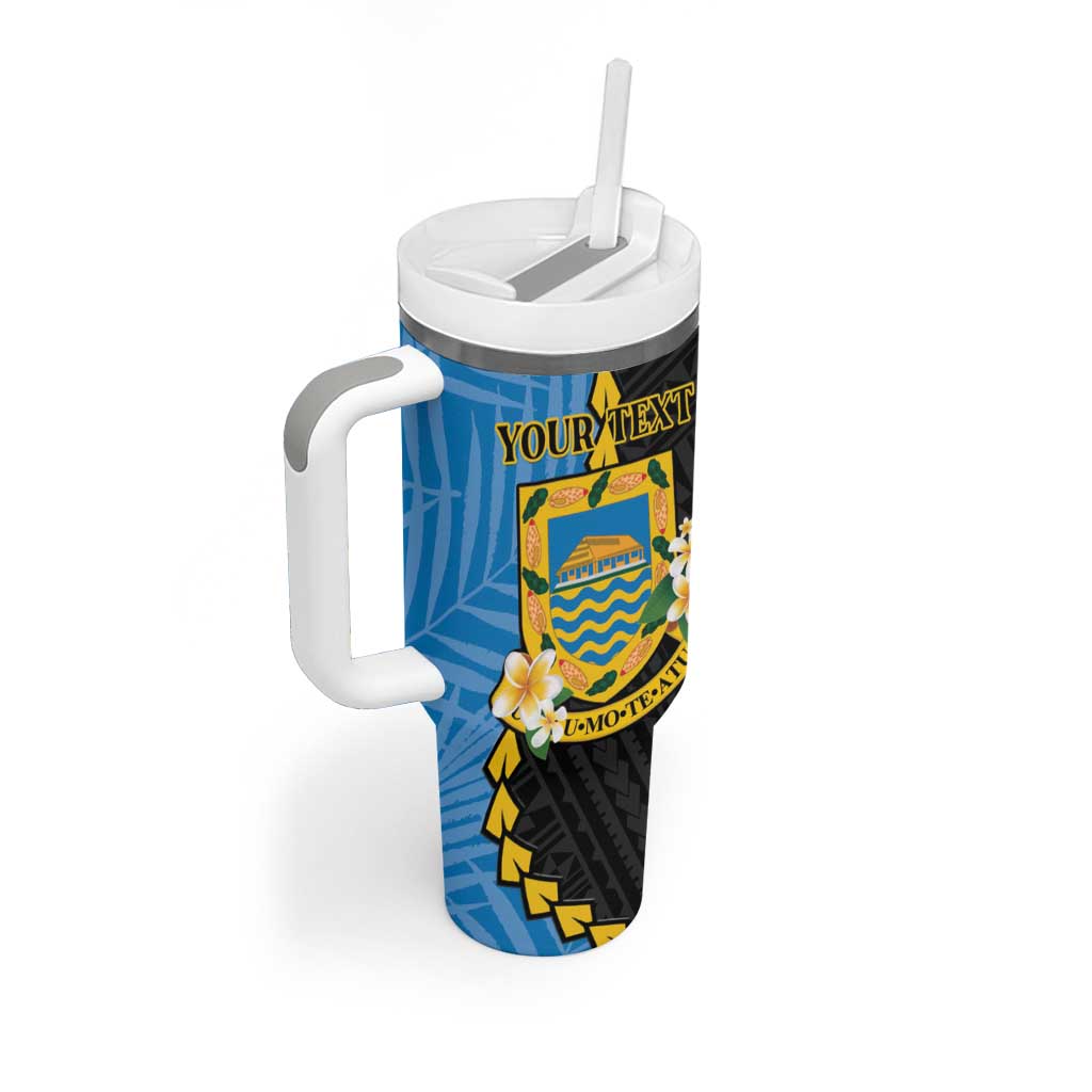 Tuvalu Independence Day Tumbler With Handle Manuia te tutokotasi o Tuvaluan Dolphin Tattoo LT14 - Polynesian Pride