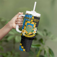 Tuvalu Independence Day Tumbler With Handle Manuia te tutokotasi o Tuvaluan Dolphin Tattoo LT14 - Polynesian Pride